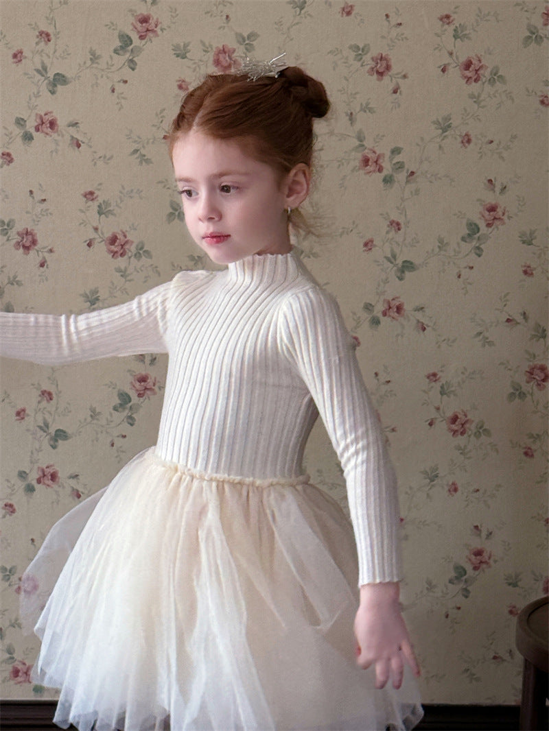 長袖ワンピース/ショールケープ チュチュスカートドレス パール刺繍ボレロ【mh0011899】