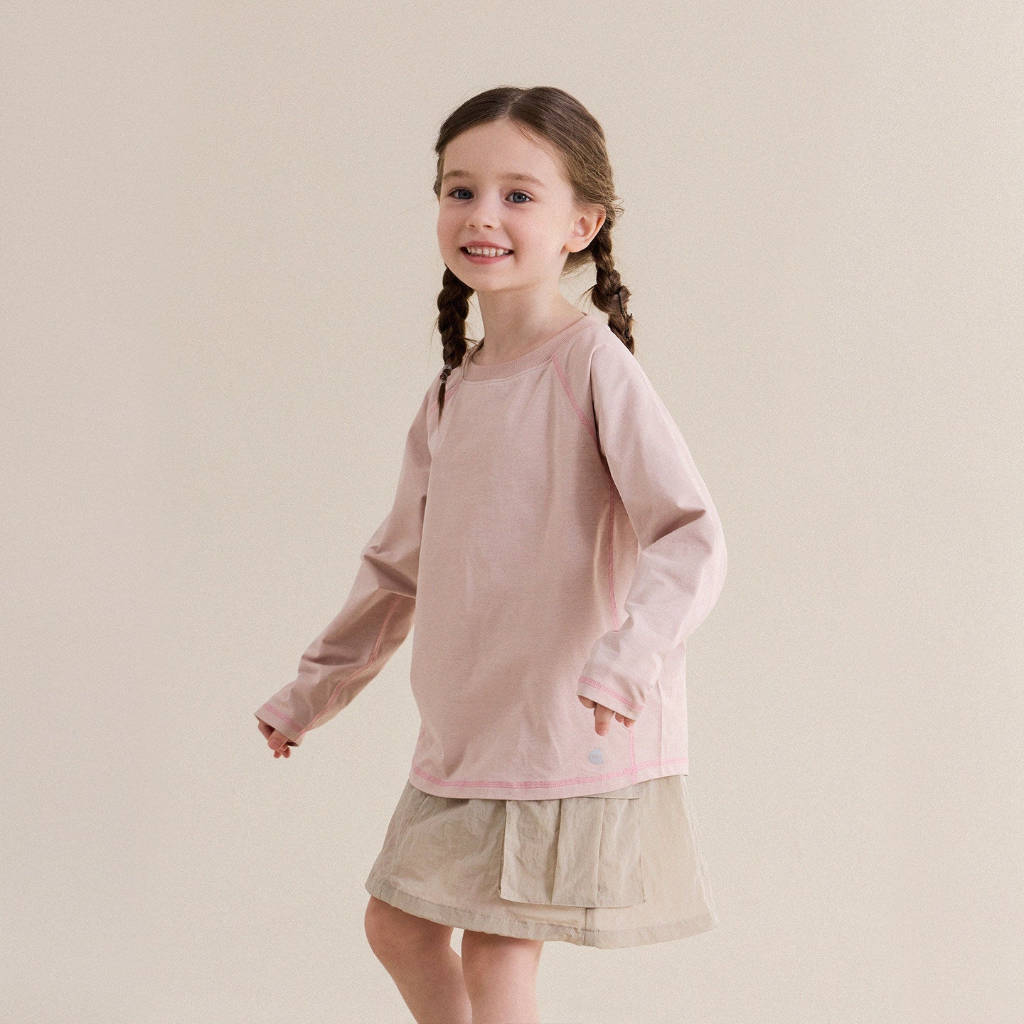 Kids' Junior Color-Block Raglan Sleeve Quick Dry Long Sleeve T-Shirt [mh0013984]