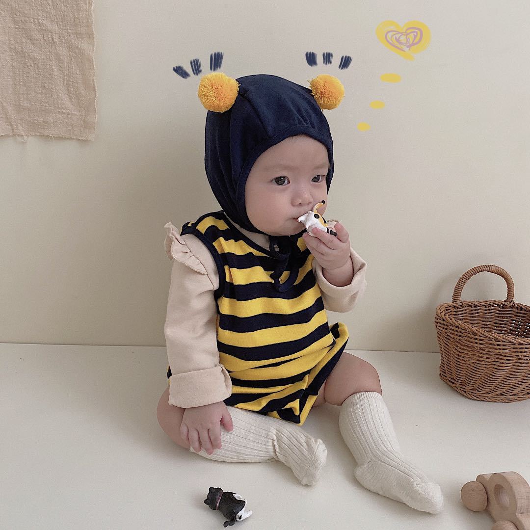 Little Bee Costume Sleeveless Romper With Hat Set ハチ ロンパース コスチューム【mh0013358】