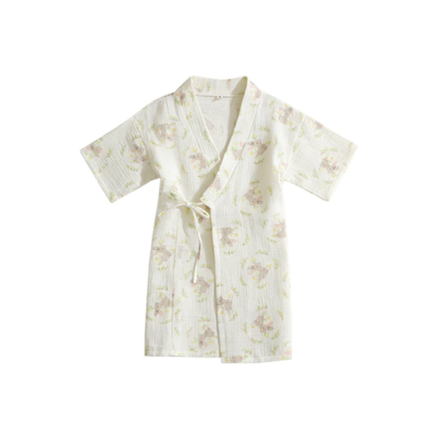 Printed Cotton Gauze Yukata Bathrobe [mh0012598]