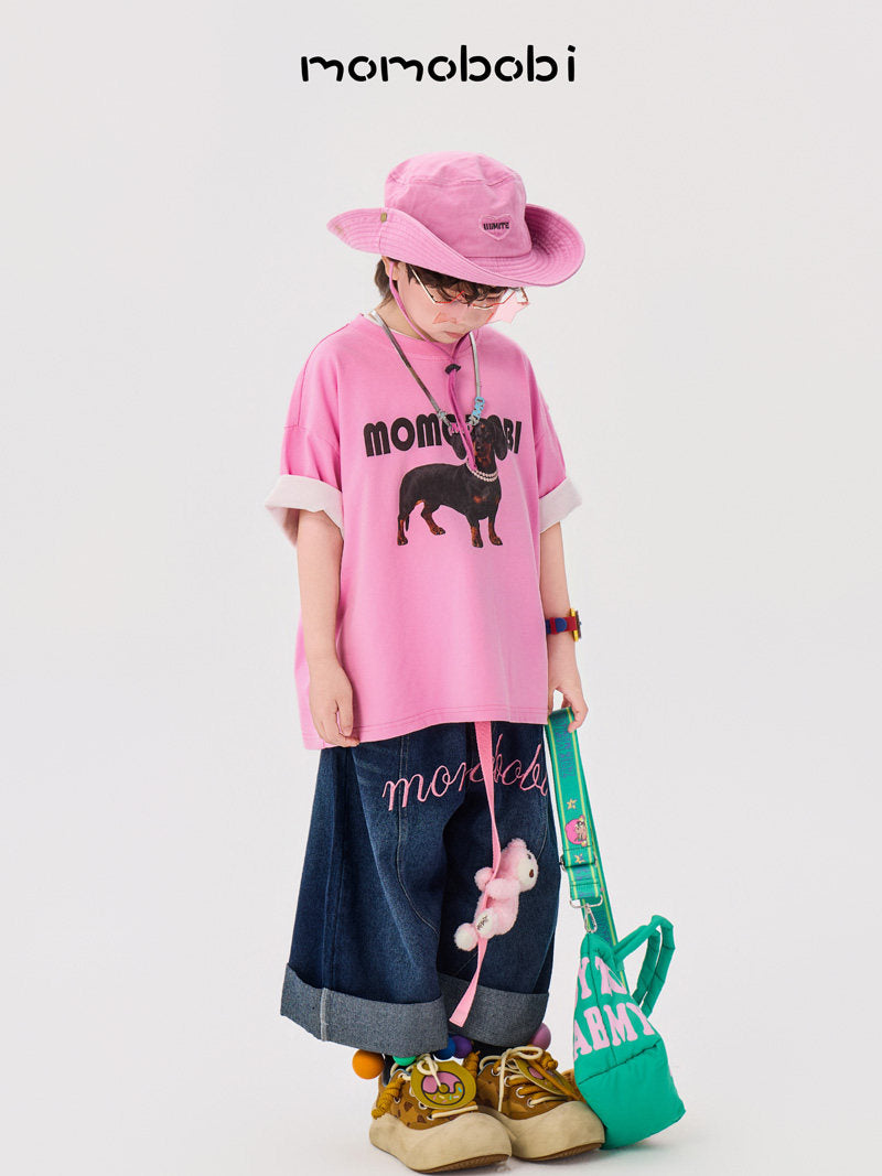 Graphic Dog Tee アニマルプリント 半袖Tシャツ【mh0012993】