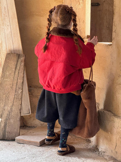 ブルゾンジャケット ボア襟 アウターコート【mh0011765】