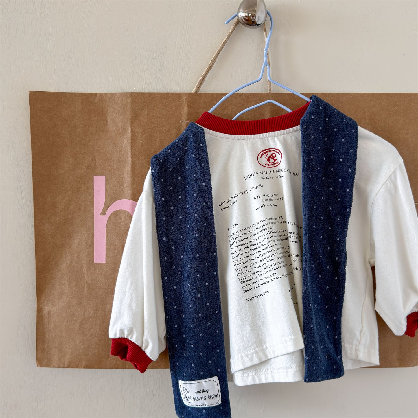 Kids' Color-Blocked Ringer Loose-Fit Letter-Printed Striped Long-Sleeved T-Shirt [mh0014062]