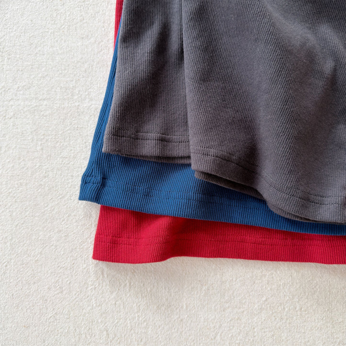 Ribbed Contrast Trim Cami キャミソール キャミソール【mh0013447】