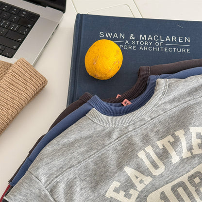 -ロゴプリントベストドッキング長袖Tシャツ スウェット【mh0010806】 - mamahalo shop - 長袖Tシャツ -  べビー服 - 子供服 - 男の子 - 女の子