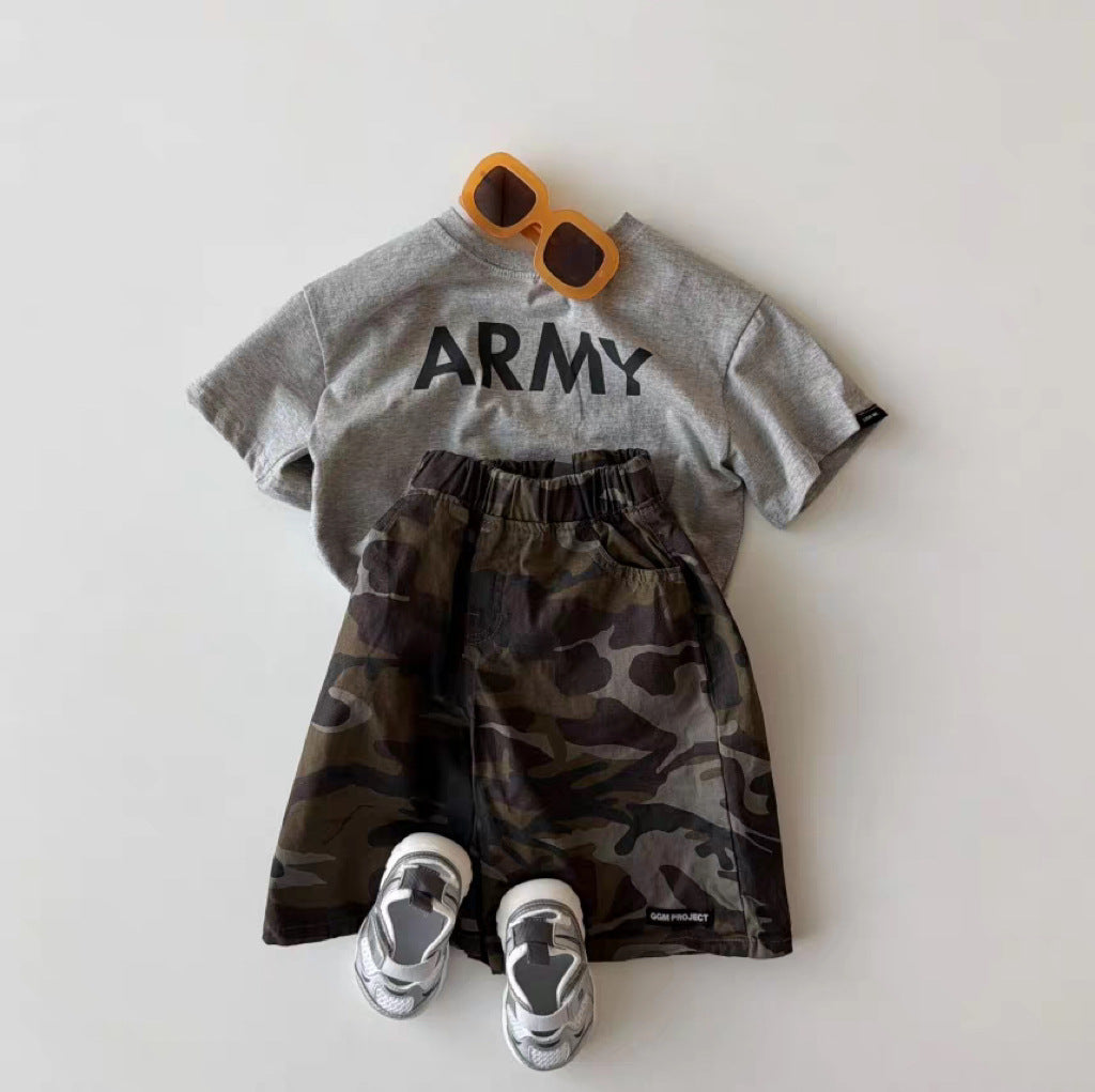 Pantalones Rectos Camuflaje Shorts Militares【mh0013275】