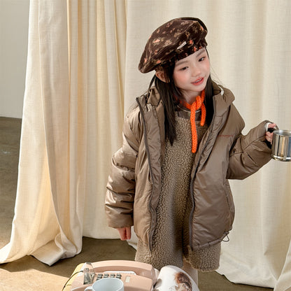 中綿フーディブルゾンジャケット 無地/ドット アウターコート【mh0011915】