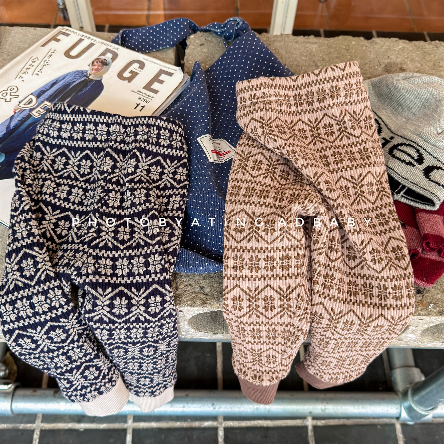 裏起毛レギンスパンツ トライバル ネイティブ柄 レギパン【mh0011911】