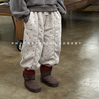 裏ボアスウェットパンツ 星スタープリント 暖パン ジャージ【mh0011907】