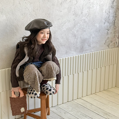 フェイクムートンボアベスト もこもこ ダッフルベスト【mh0011904】