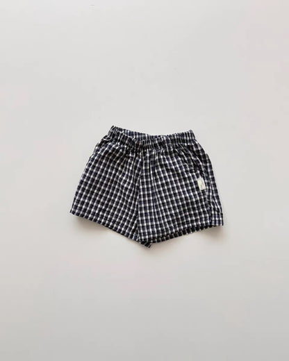 Plaid Seersucker Tank Shorts Set 【mh0013273】