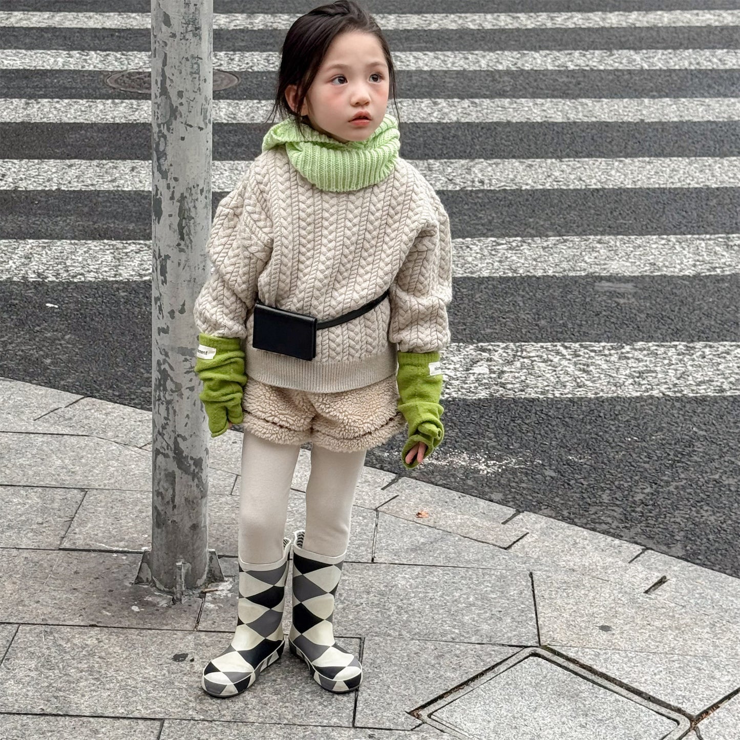 ケーブル編みクルーネックセーター【mh0010906】