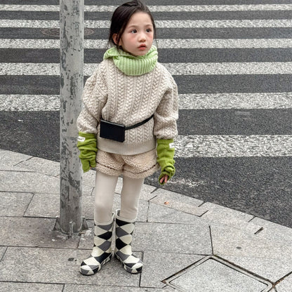 ケーブル編みクルーネックセーター【mh0010906】