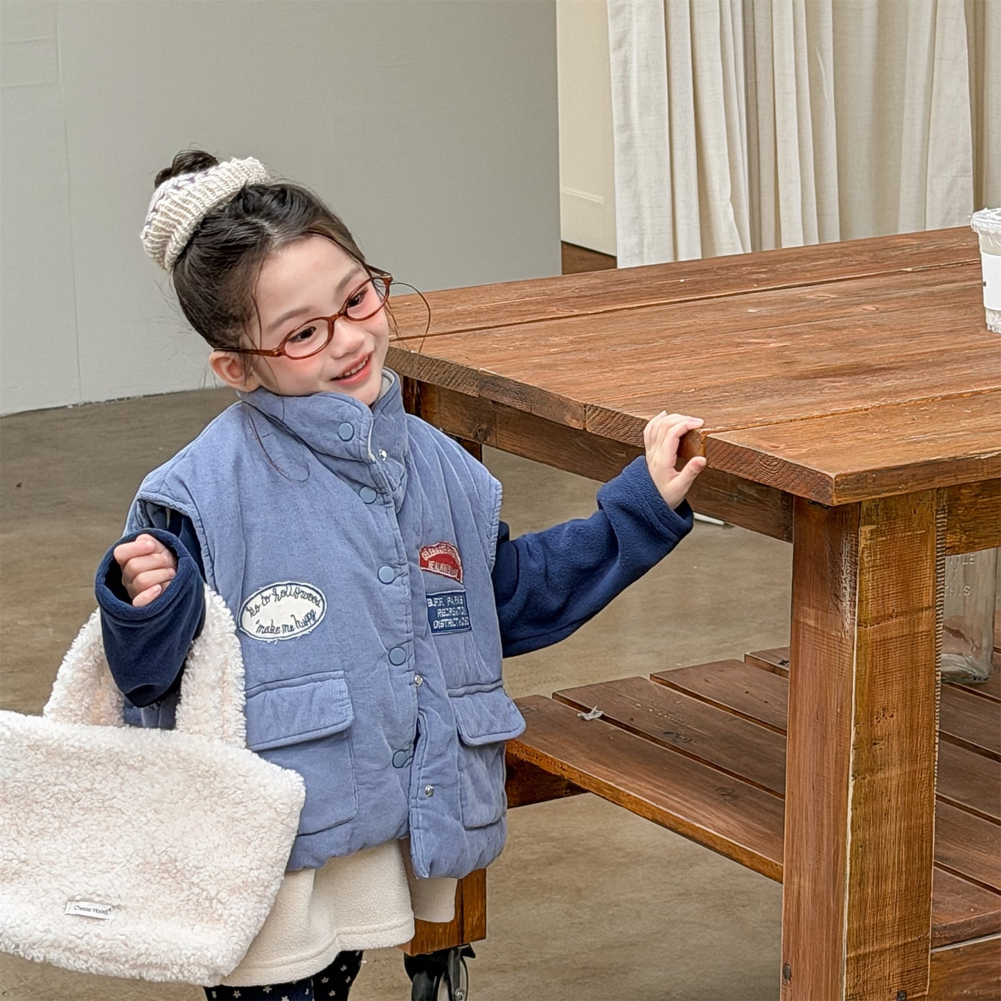 中綿ベスト 裏フリース フィッシャーマンベスト アウター【mh0011905】