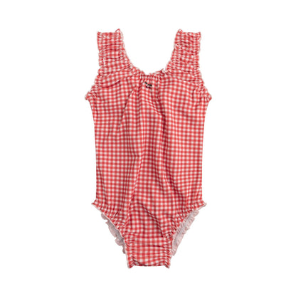 UPF50 Plus Gingham Ruffled One-piece ギンガムチェック 水着【mh0012602】