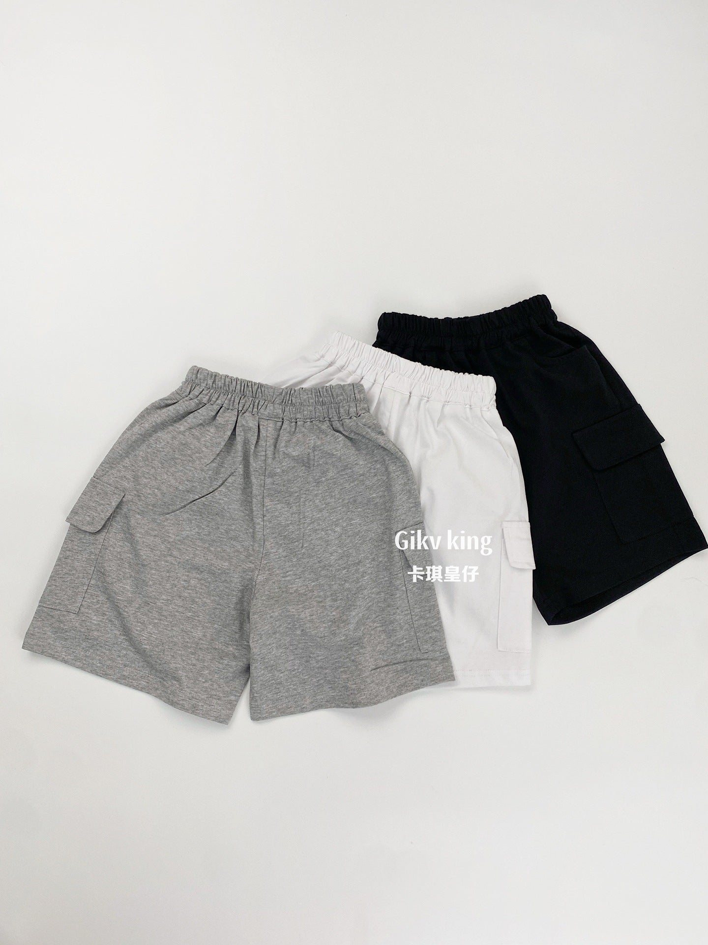 Solid Cargo Pocket Cotton Shorts カーゴ ハーフパンツ【mh0013487】