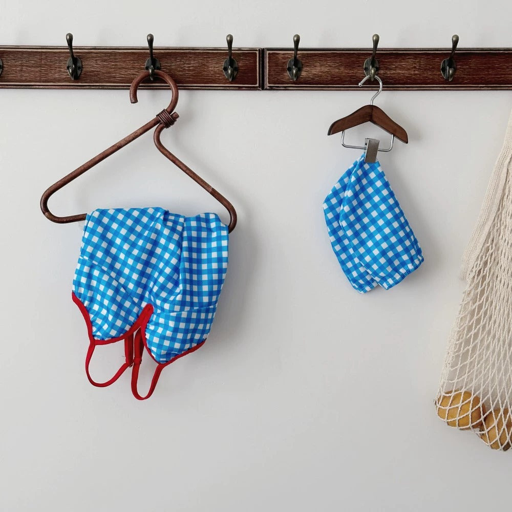 Gingham Girls Swimsuit チェック柄 ワンピース 水着【mh0012496】