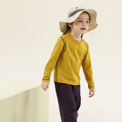 -切り替えステッチ長袖Tシャツ【mh0011300】 - mamahalo shop - 長袖Tシャツ -  べビー服 - 子供服 - 男の子 - 女の子