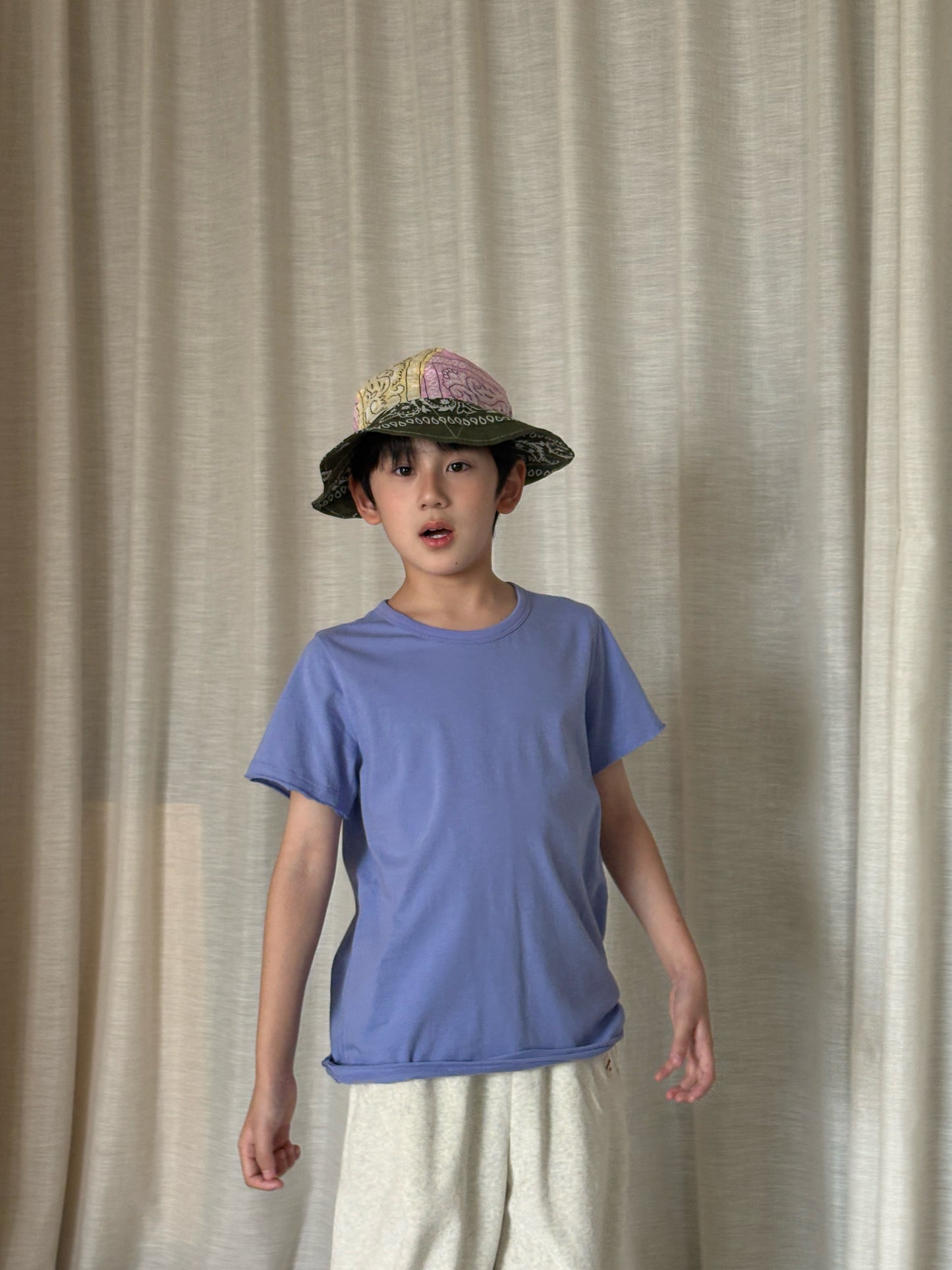 yummy&rocky | Cotton Raw Edge T-shirt コットン 半袖Tシャツ【mh0020174】