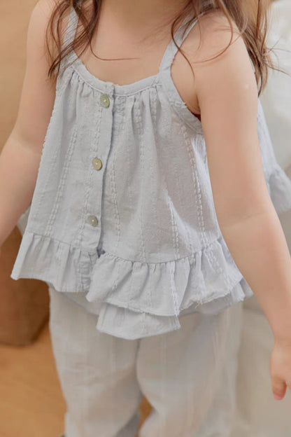 Fashionable Camisole Frill Pants Ruffle Camisole Long Pants [mh0013276]