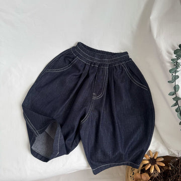 Lightweight Balloon Denim デニム ワイドカプリパンツ【mh0013640】