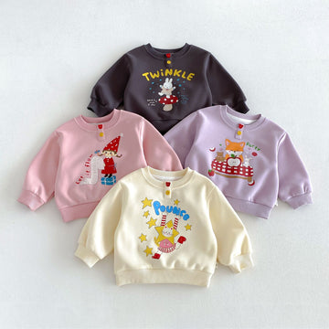 Kids' Character Print Long-Sleeve Sweatshirt【mh0014030】
