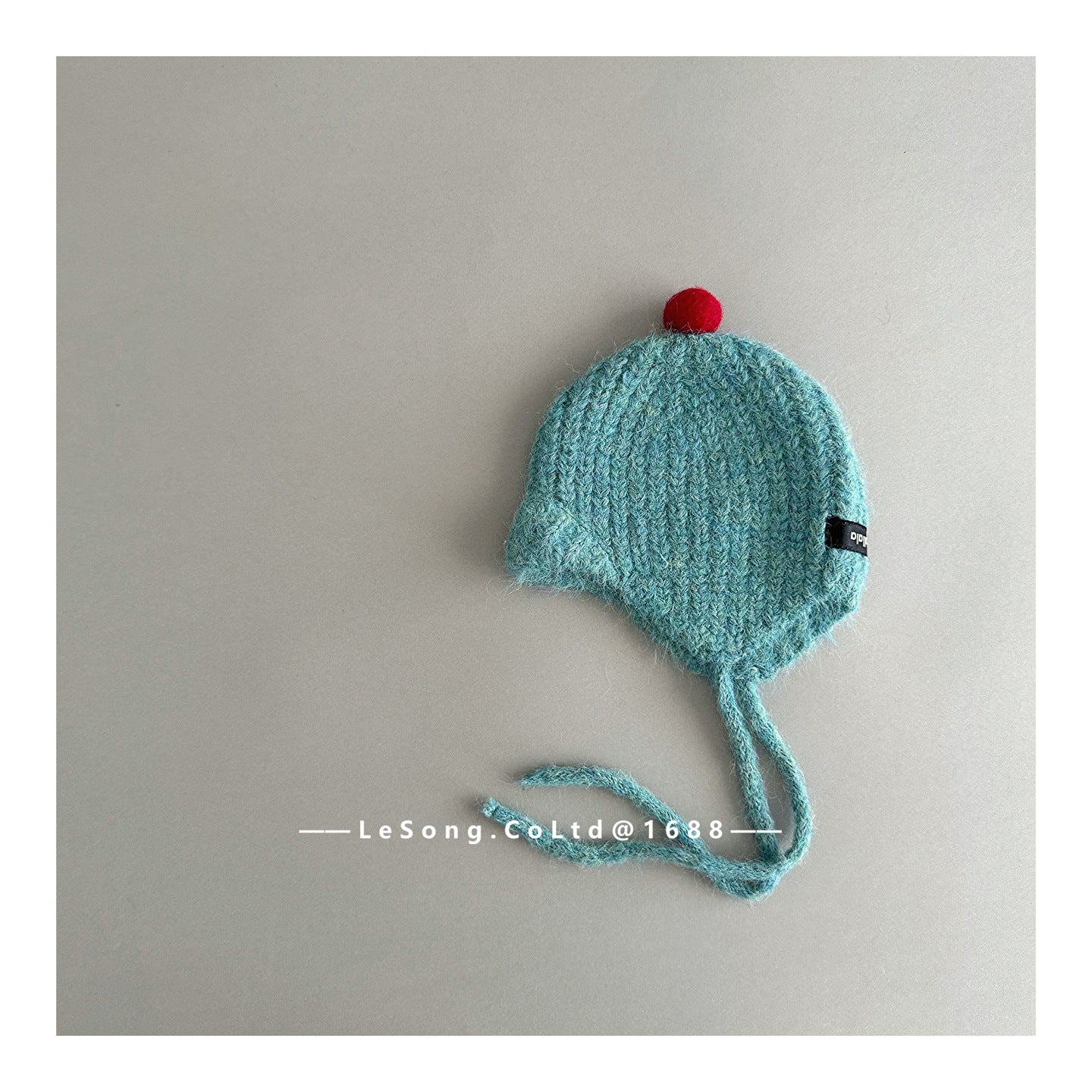 キッズ ニット帽 ポンポン あご紐付き 耳当て 防寒 ベビー【mh0011597】