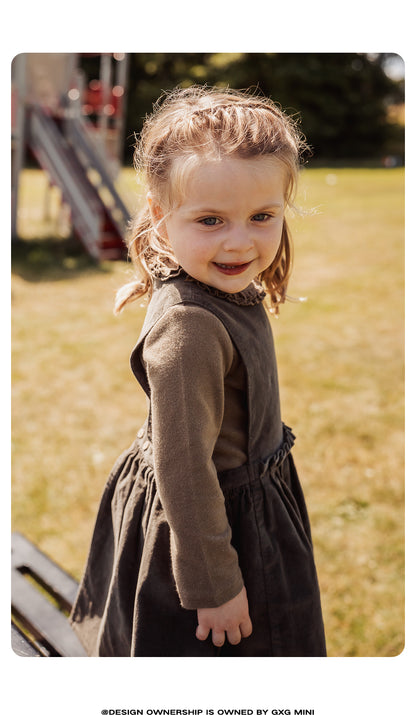 -ノースリーブワンピース コーデュロイ Aライン ジャンパースカート 丸首【mh0011319】 - mamahalo shop - ノースリーブワンピース -  べビー服 - 子供服 - 男の子 - 女の子