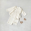 Cream three-piece set (cardigan + vest + pants)