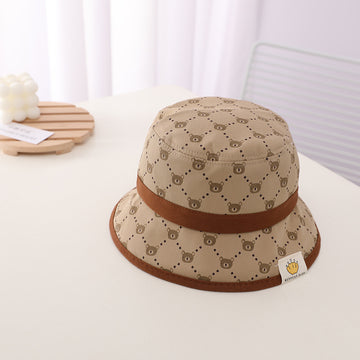 Sombrero tipo pescador con estampado de osos para niños【mh0000592】
