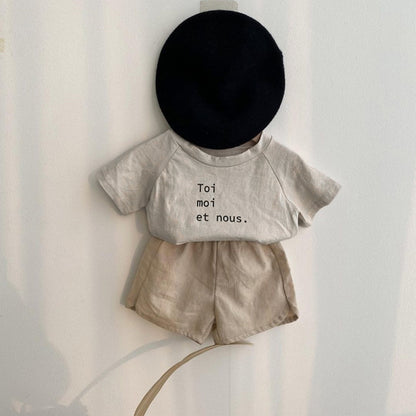 Letter Print Cotton T-shirt ロゴ Tシャツ【mh0012614】