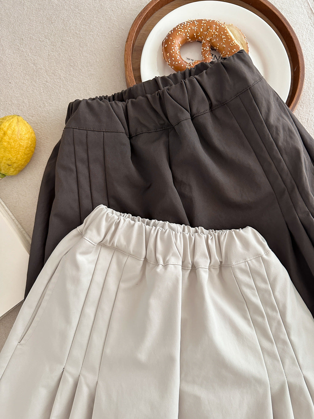 -ピンタック切り替えワイドガウチョパンツ【mh0010772】 - mamahalo shop - ロングパンツ・スウェットパンツ -  べビー服 - 子供服 - 男の子 - 女の子