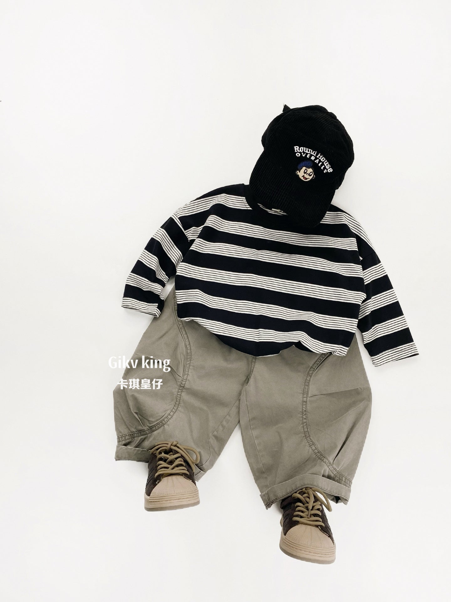 Wide Stripe Loose Long Sleeve T-shirt
