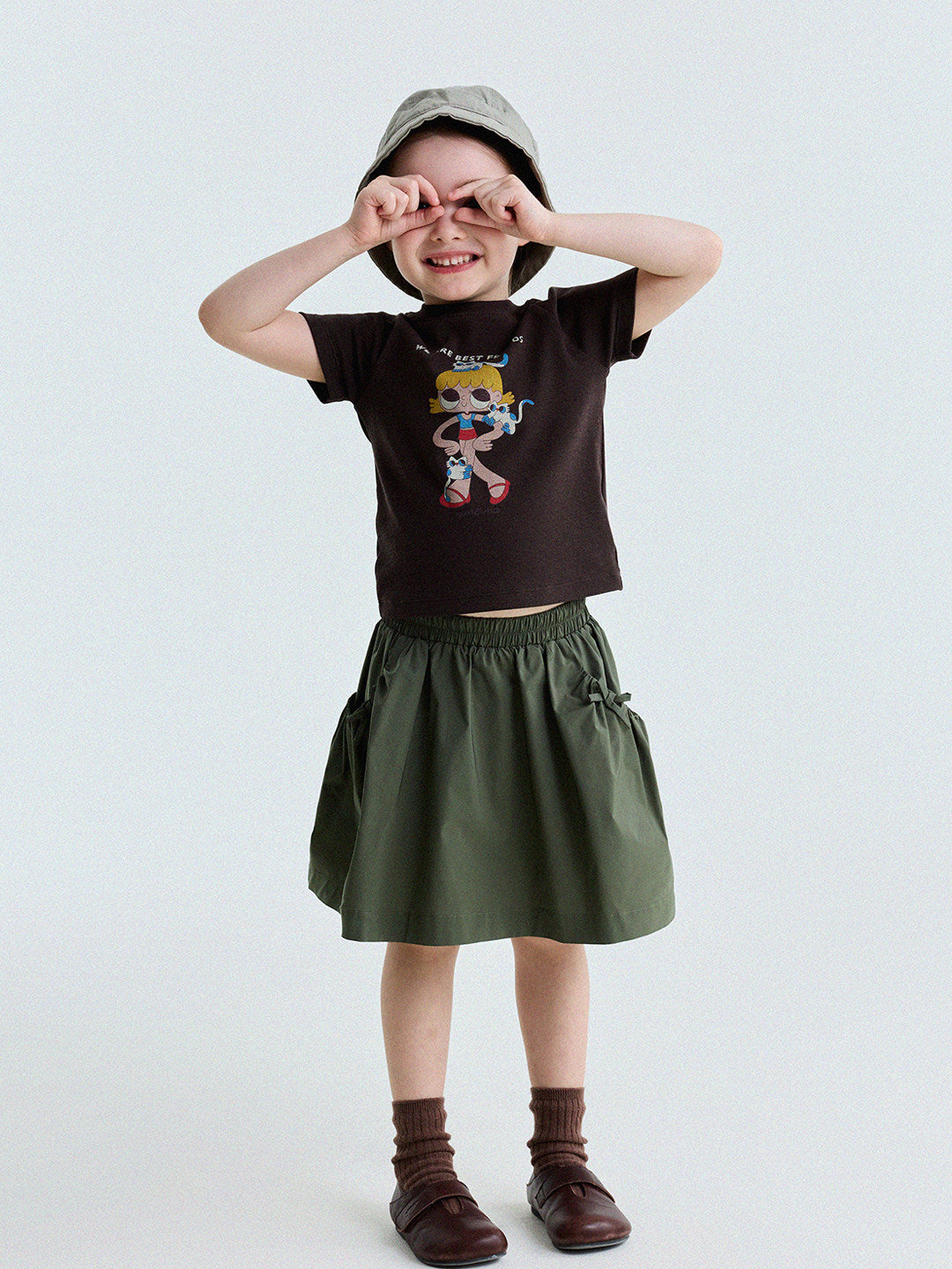 Bow Detail Culottes ギャザー キュロットスカート【mh0013181】