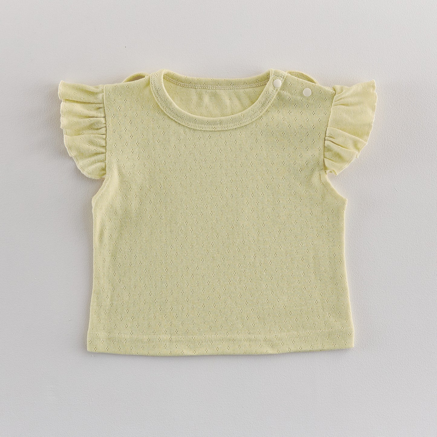 Baby Frill Sleeve Short Sleeve T-Shirt Tulle Suspender Bloomer Romper [mh0013847]
