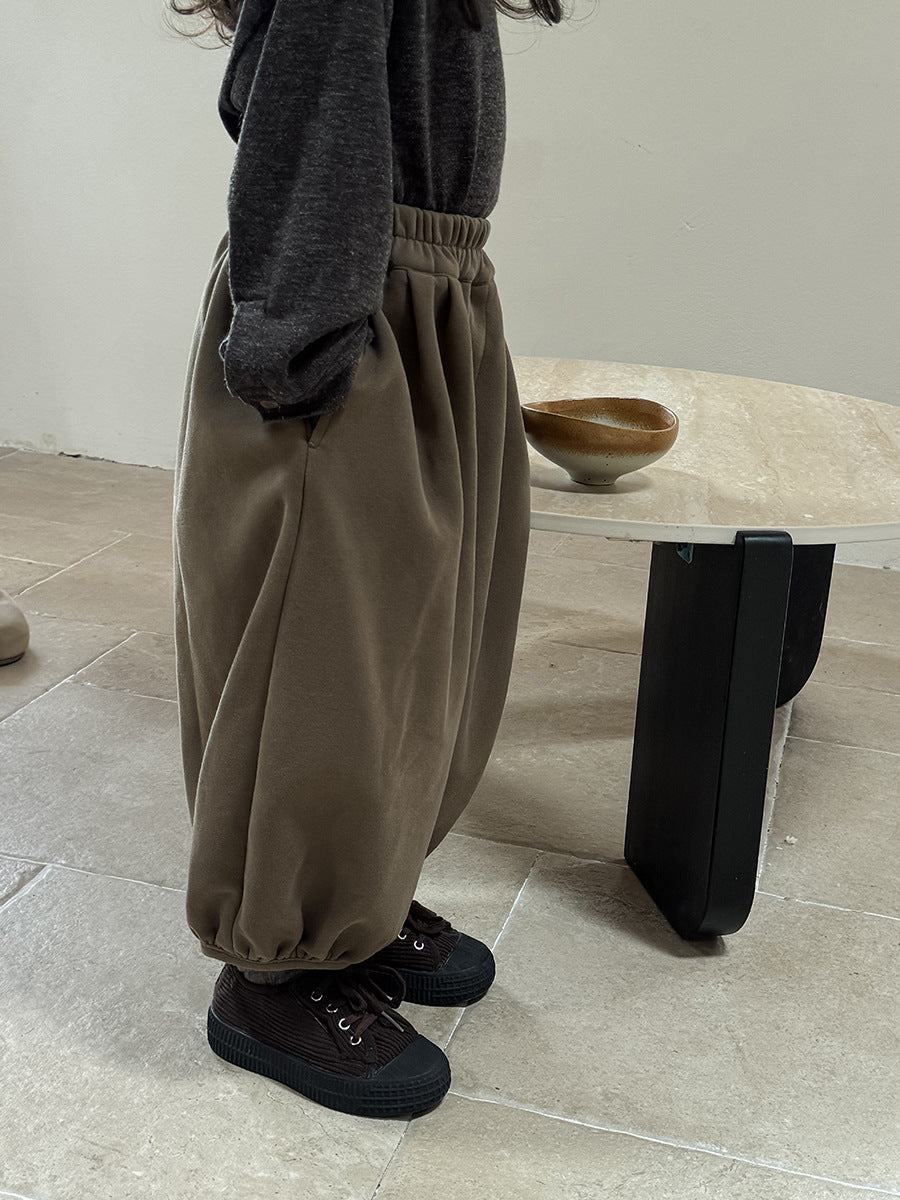 Kids' Pleated Sweat Balloon Long Pants [mh0014784]