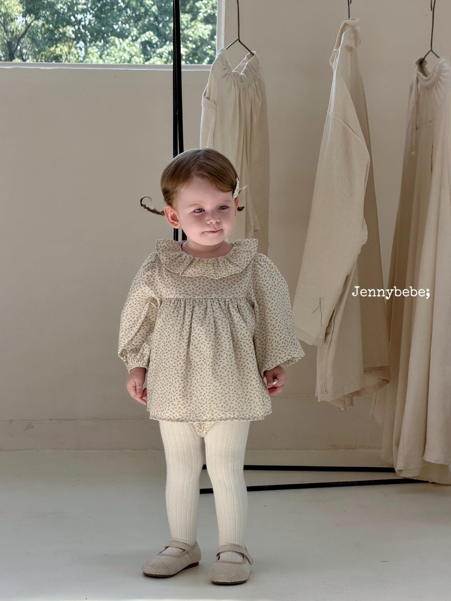 Baby Floral Frill Collar Long Sleeve Romper [mh0013890]