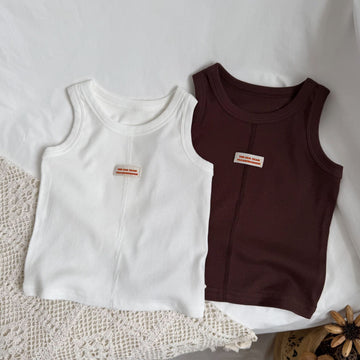 Ribbed Label Tank Top [mh0013645]