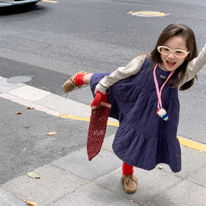 キルティングノースリーブワンピース【mh0010907】