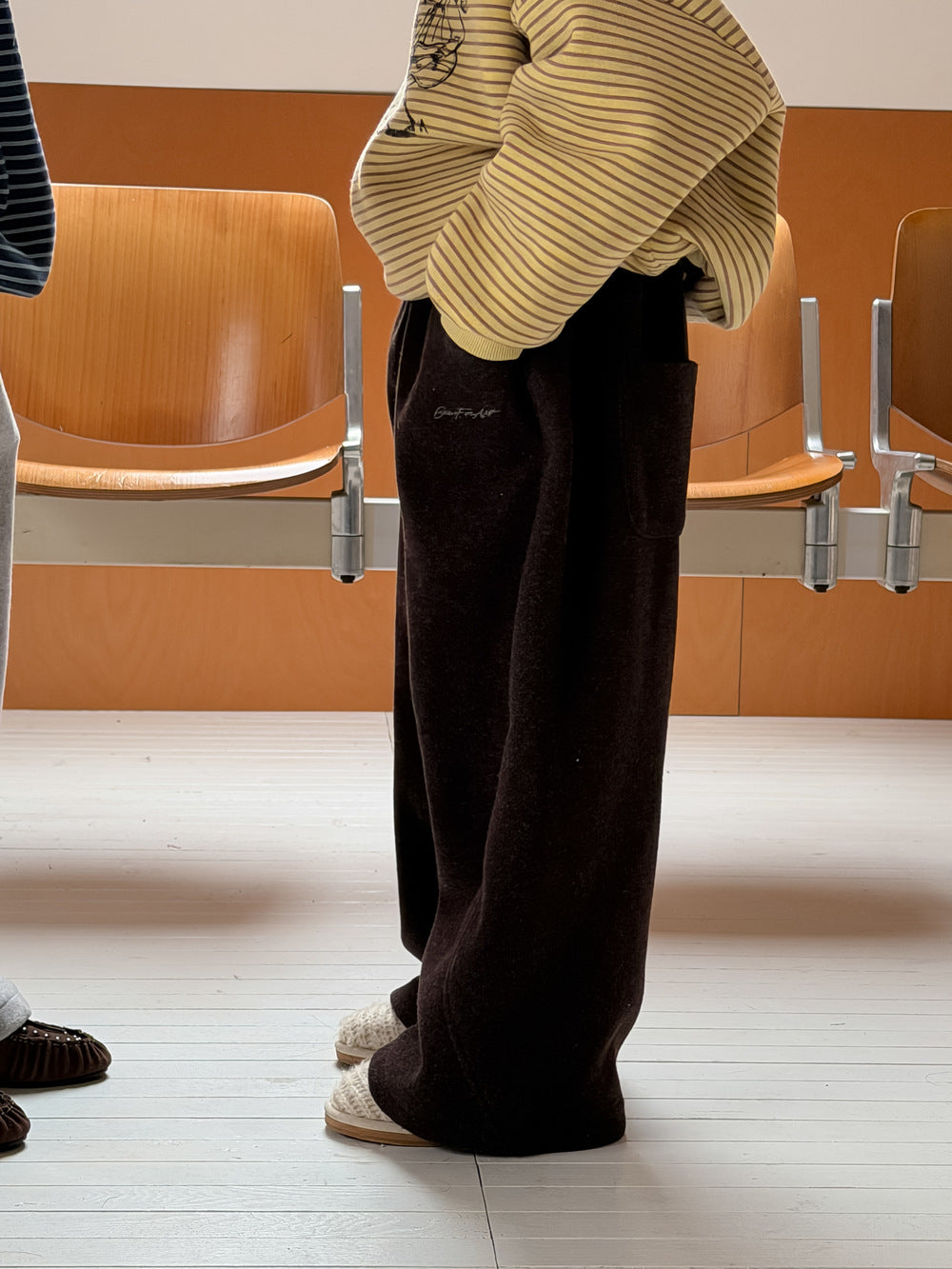 スウェットパンツ 厚手 ワイドルーズロングパンツ【mh0011877】