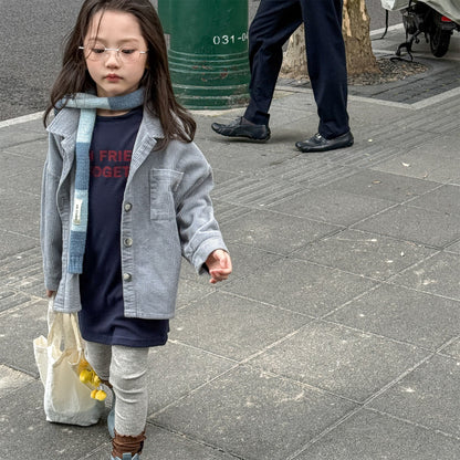 -コーデュロイシャツジャケット シャツコート【mh0010804】 - mamahalo shop - 長袖シャツ・ブラウス -  べビー服 - 子供服 - 男の子 - 女の子