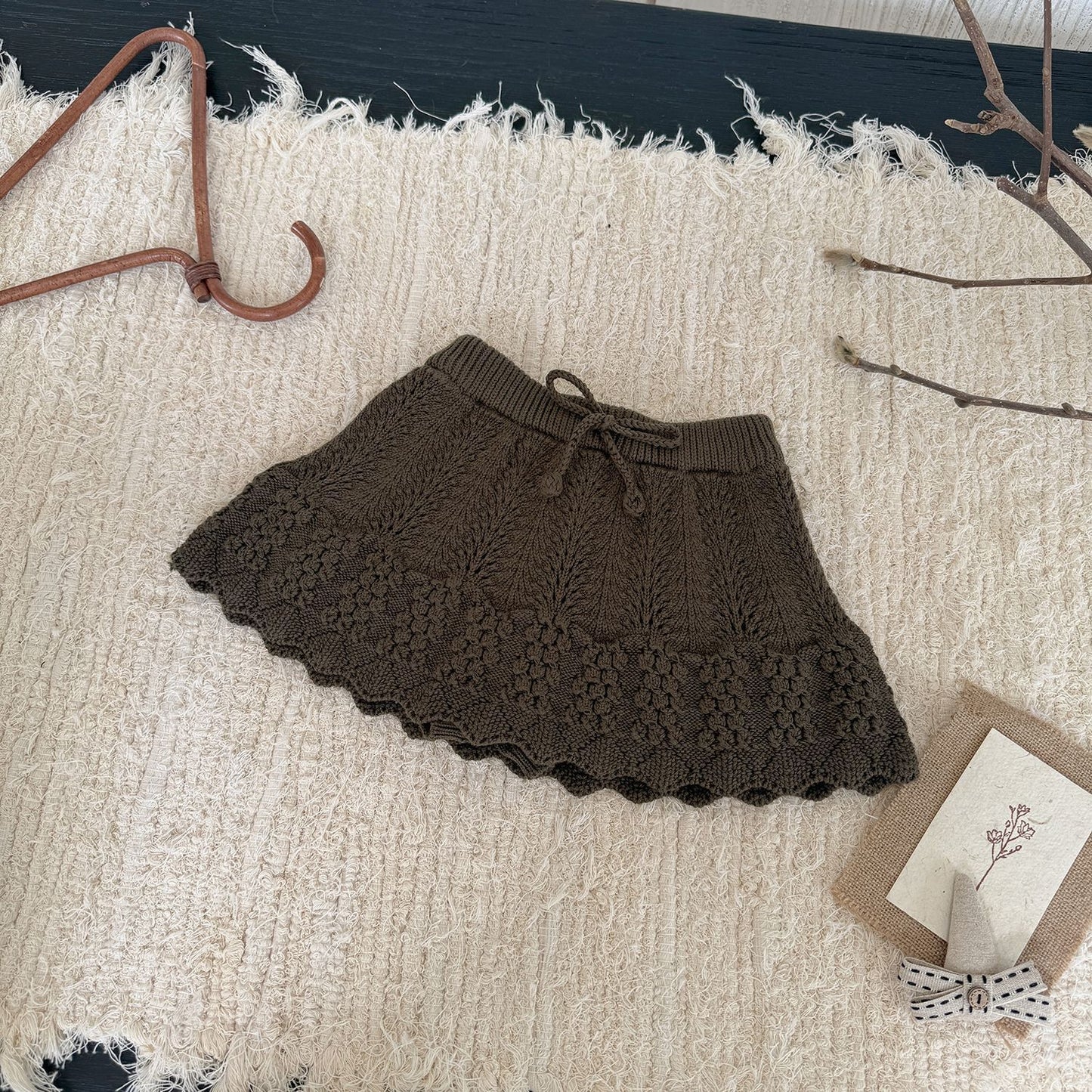 -クロシェ編みフリルニットンツインスカート【mh0011144】 - mamahalo shop - スカート -  べビー服 - 子供服 - 男の子 - 女の子