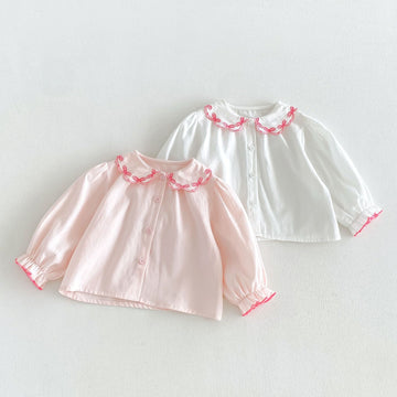 Kids' Frilled Collar Piped Long-Sleeved Blouse [mh0014047]