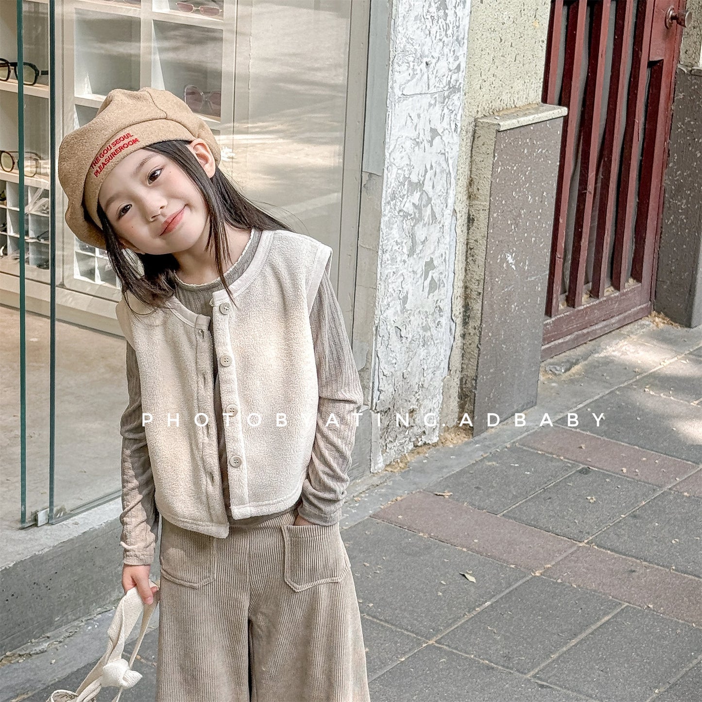 -フロントボタン付きフリースベスト【mh0010809】 - mamahalo shop - ベスト -  べビー服 - 子供服 - 男の子 - 女の子