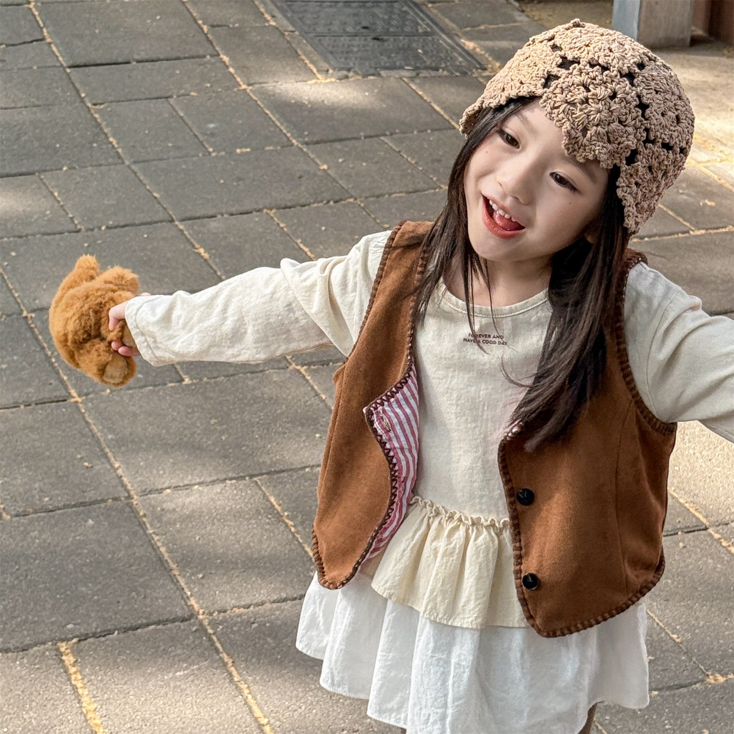 -フリル裾リブ長袖Tシャツチュニックカットソー【mh0010803】 - mamahalo shop - 長袖Tシャツ -  べビー服 - 子供服 - 男の子 - 女の子