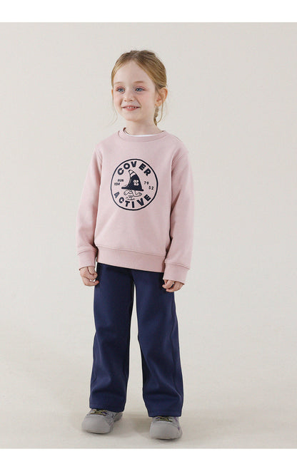 -長袖スウェットシャツ 裏起毛 プリント クルーネック 暖か【mh0011342】 - mamahalo shop - 長袖Tシャツ -  べビー服 - 子供服 - 男の子 - 女の子