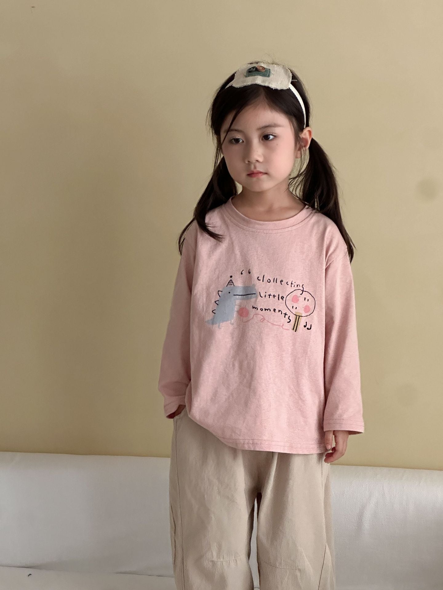 -手描き風イラスト長袖Tシャツ【mh0011229】 - mamahalo shop - 長袖Tシャツ -  べビー服 - 子供服 - 男の子 - 女の子