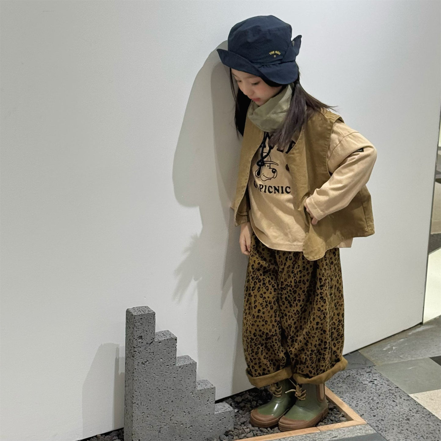 レオパード柄ワイドデニムパンツ【mh0010904】