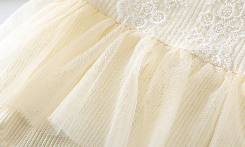 Baby Lace Tulle Frill Short Sleeve Romper Headband Set【mh0001835】