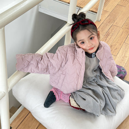 ハートキルティングジャケット キルトブルゾン ショートコート【mh0011912】